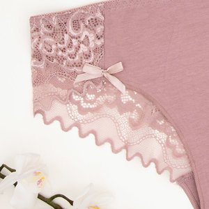 Dámske tmavo ružové čipkované nohavičky - Spodná bielizeň