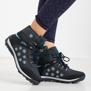 Dámske tmavomodré topánky Flakes so snehovými vločkami - Obuv