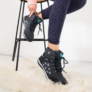 Dámske tmavomodré topánky Flakes so snehovými vločkami - Obuv