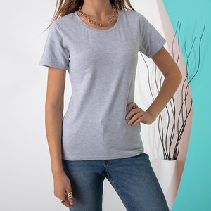 Dámske tričko zo šedej bavlny - oblečenie