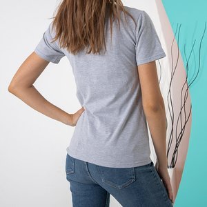 Dámske tričko zo šedej bavlny - oblečenie