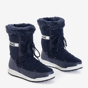 Dámske zateplené snehové topánky Columbita navy blue - topánky