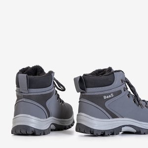 Dámske zateplené trekové topánky šedej farby Tarenib - Obuv