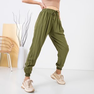 Dámske zelené háremové nohavice - Oblečenie