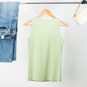 Dámske zelené tričko s ozdobami - Oblečenie