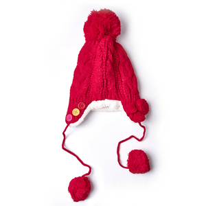 Detská červená čiapka s uzlom s ozdobou - Príslušenstvo
