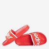 Detské červené papuče s nápisom Super - Obuv