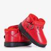 Detské červené snehové topánky s prackou Malian - Obuv