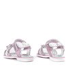 Dívčí fialové a bílé sandály z linette - obuv 1