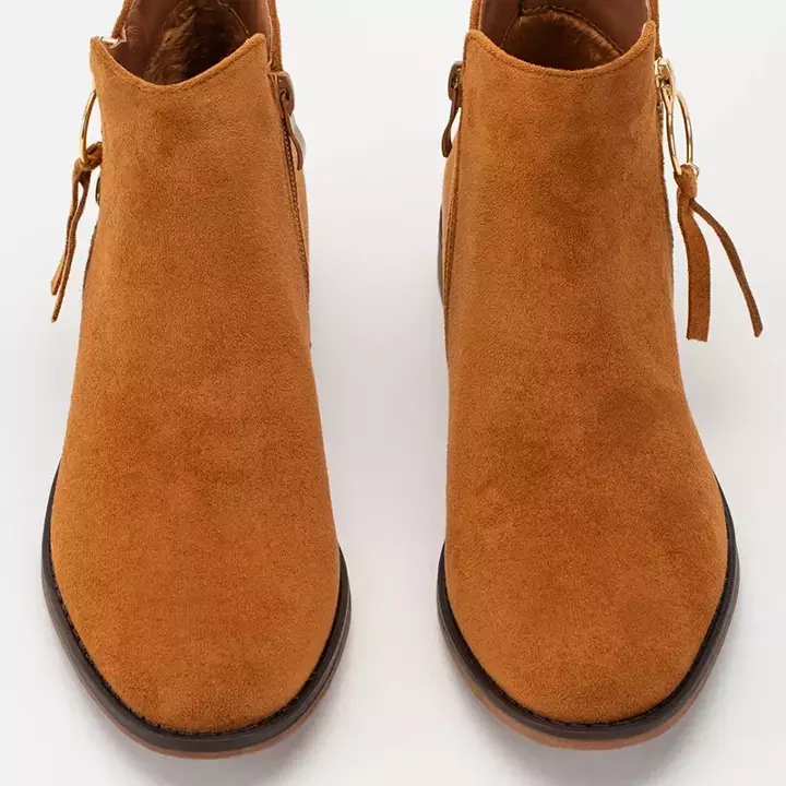 Ekologické semišové topánky Eksa camel - obuv