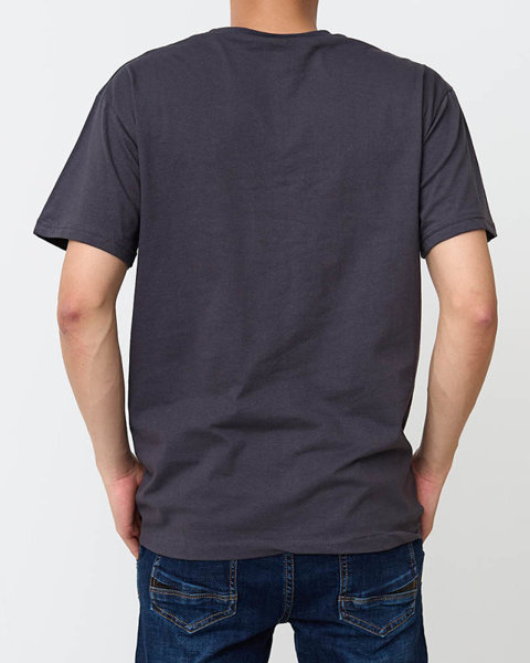Grafitové trendy pánske tričko s potlačou - Oblečenie
