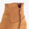 Hnedé dámske topánky s zakrytým klinom Drezden - Obuv