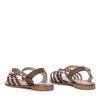 Hnedé sandále so zlatými cvočkami Sokoto - Obuv