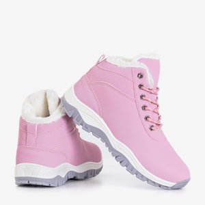 Keren ružové dámske zateplené snehové topánky - Topánky