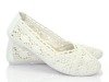 Klasické biele balerínky Adorina - Topánky