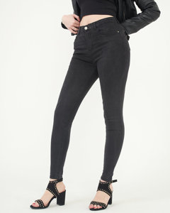 Klasické čierne dámske úzke džínsy - Oblečenie