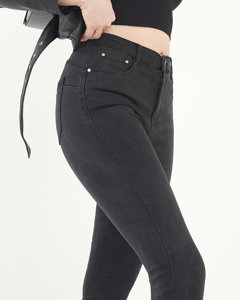 Klasické čierne dámske úzke džínsy - Oblečenie