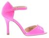 Lakované sandále vo farbe neónovo ružovej Guisera - Topánky