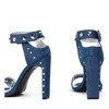 Modré sandály s vysokým podpatkem Ibbie - Obuv 1