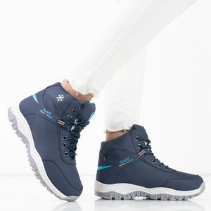 Naida námornícke modré dámske zateplené snehové topánky - topánky