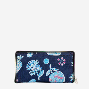 Námornícka modrá kvetinová nákupná taška do peňaženky - Doplnky