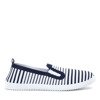 Navy blue slip - on striped Erela - Footwear