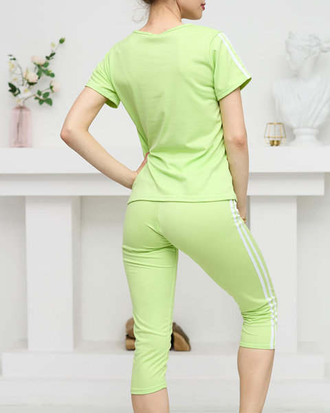 Neónovo zelená dámska športová tepláková súprava - Oblečenie