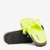 Neonovo žlté dámske papuče s strapcami Amassa - Obuv