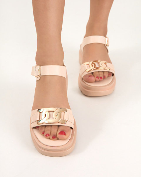 OUTLET Béžové dámske sandále Blascita - Obuv