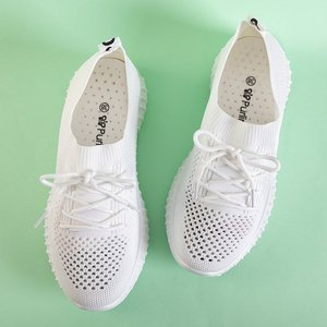 OUTLET Biele dámske športové topánky Melete - Obuv