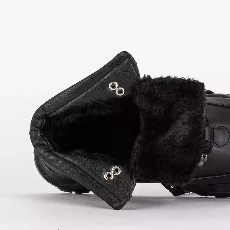 OUTLET Čierne čižmy z ekologickej kože od Rueq- Footwear