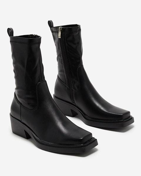 OUTLET Čierne dámske vysoké čižmy od výrobcu Safog- Footwear