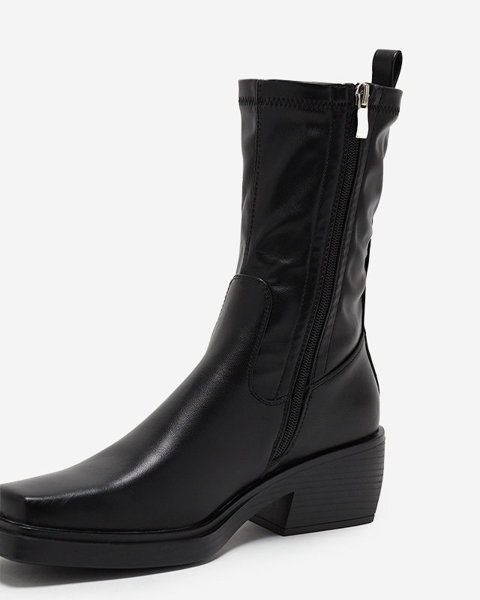 OUTLET Čierne dámske vysoké čižmy od výrobcu Safog- Footwear