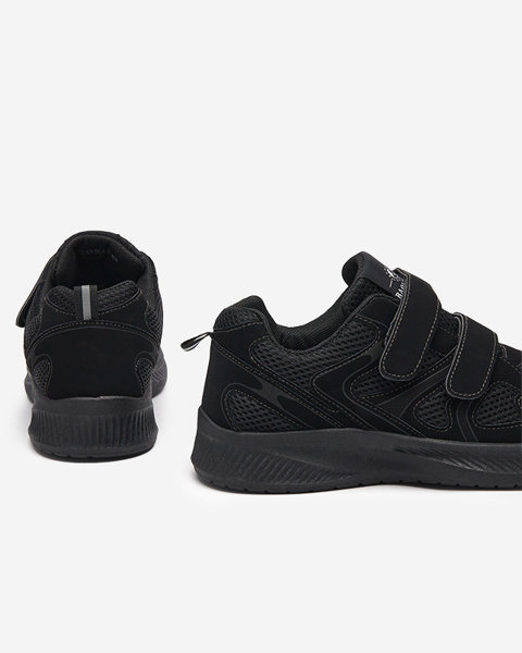 OUTLET Čierne pánske športové topánky so suchým zipsom Uqan- Footwear