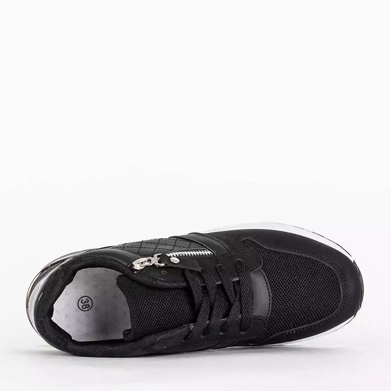 OUTLET Čierne športové topánky na kline Vusio - Obuv
