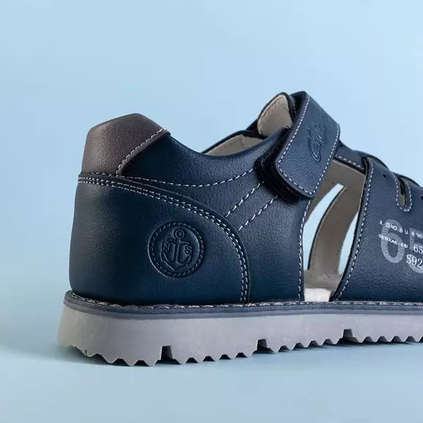 OUTLET Modré chlapčenské sandále Sopoti - Obuv