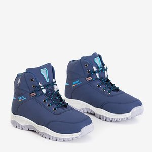 OUTLET Navy blue dámske zateplené snehové topánky Naida - Obuv