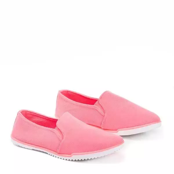 OUTLET Neon ružové detské nazúvacie tenisky Swetselia - obuv