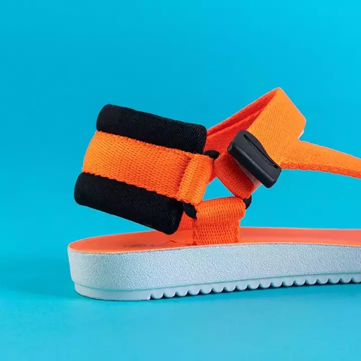 OUTLET Neónové oranžové dámske športové sandále Zakir - Obuv
