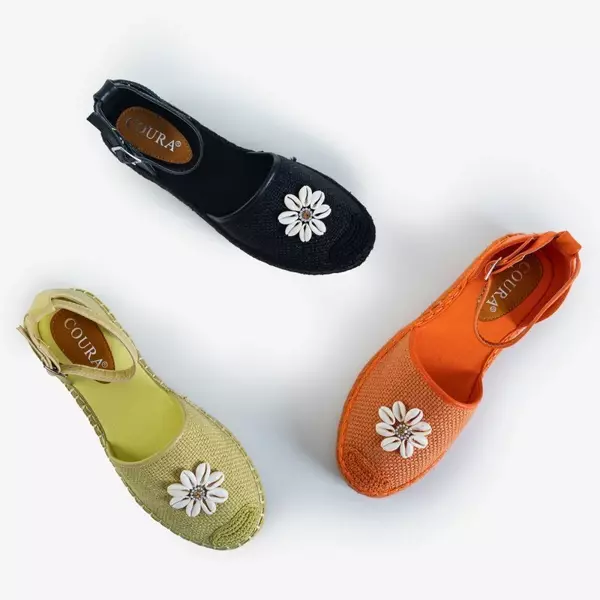 OUTLET Oranžové dámske sandále a'la espadrilles na platforme Maybel - Topánky