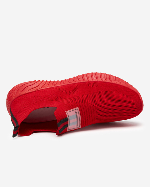 OUTLET Pánske športové slip-on topánky v červenej farbe Gavosi- Footwear