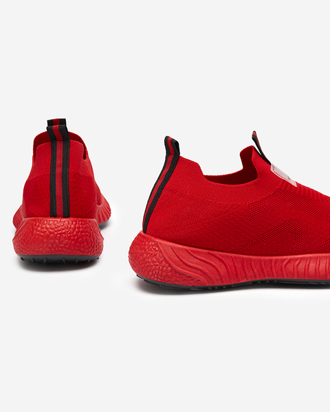 OUTLET Pánske športové slip-on topánky v červenej farbe Gavosi- Footwear
