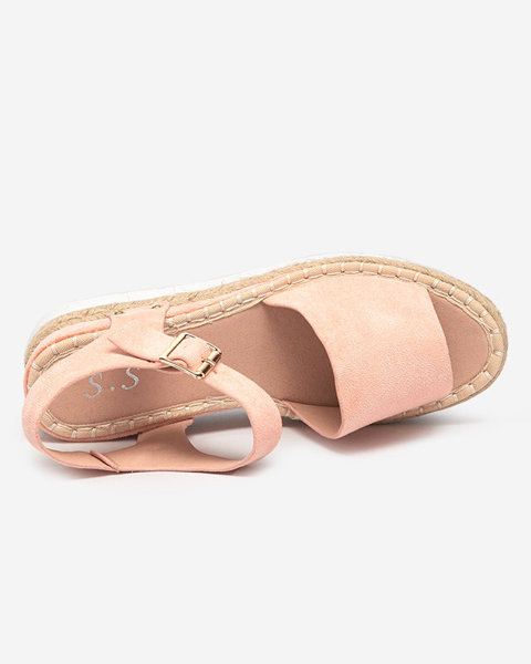 OUTLET Ružové dámske sandále na kline Setovia - Obuv
