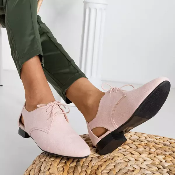 OUTLET Ružové dámske topánky s výrezmi Fairy - Obuv