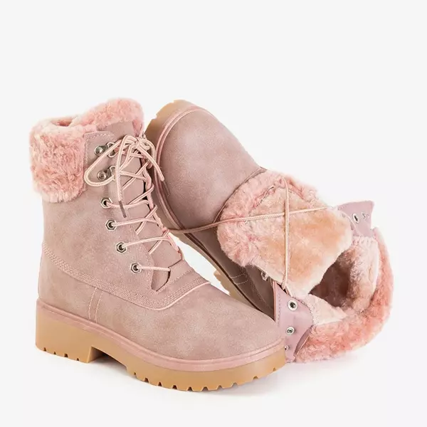 OUTLET Ružové dámske zateplené topánky Koware - Topánky