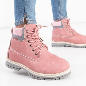 OUTLET Ružové dámske zateplené topánky Triniti - Topánky