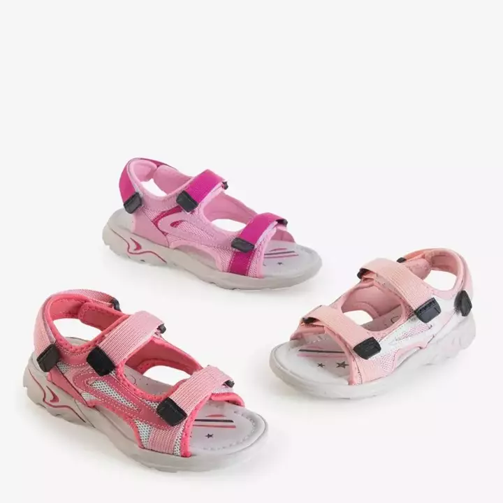 OUTLET Ružové detské sandále so suchým zipsom Bloccia - Obuv
