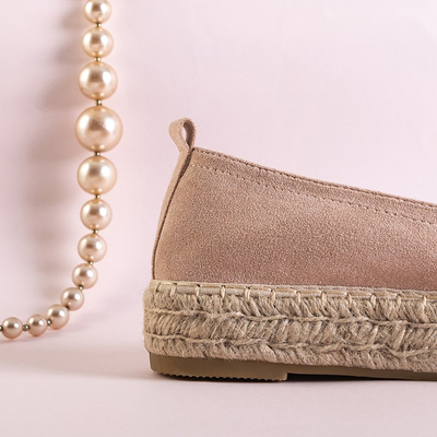 OUTLET Svetloružové dámske espadrilky so zdobením Tinika - Topánky