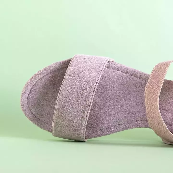 OUTLET Violet dámske eko semišové sandále Sprandu - Topánky