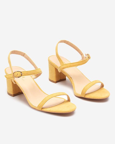 OUTLET Žlté dámske sandále na stĺpiku Usopi- Obuv